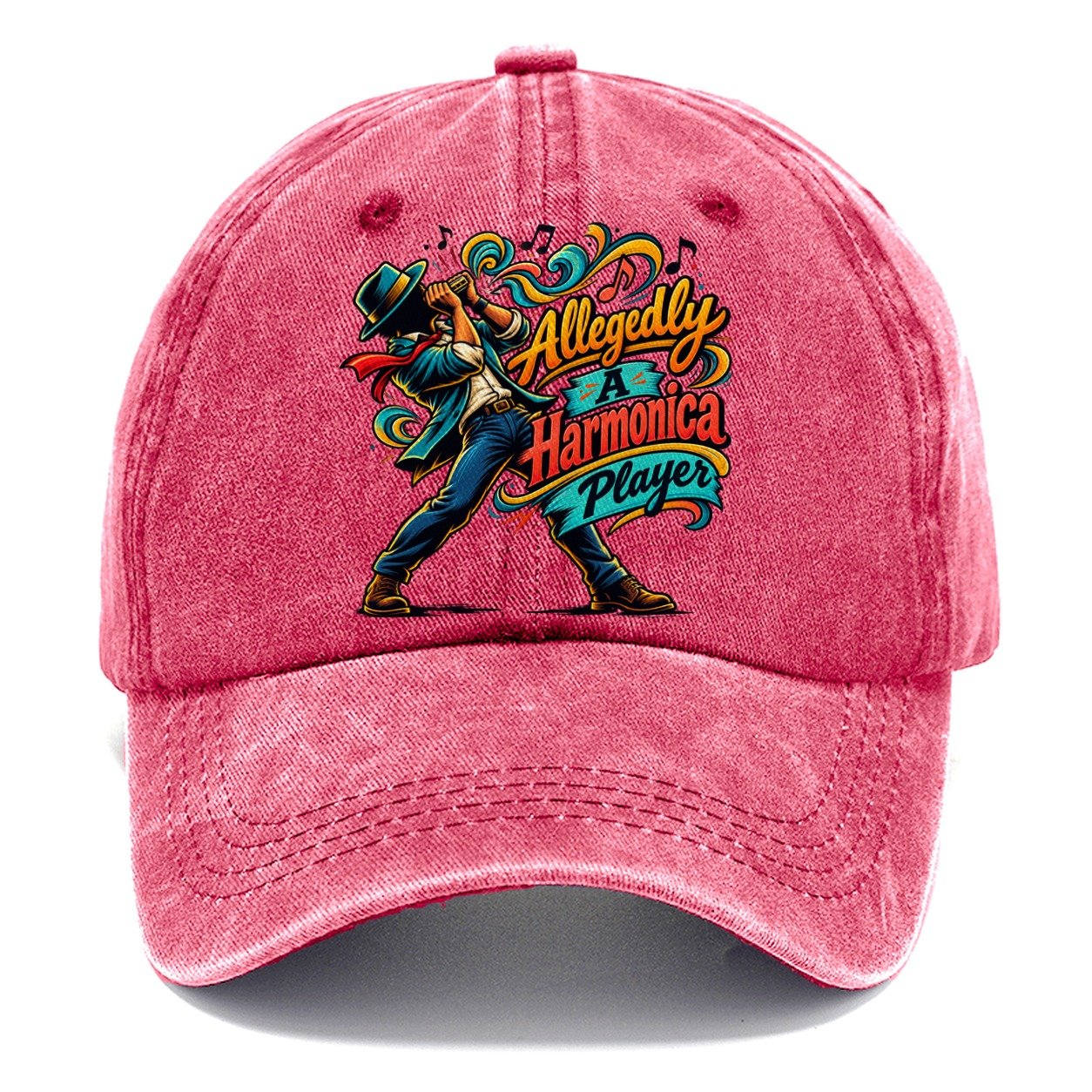 Allegedly A Harmonica Player Music Instruments Classic Cap – Pomegranate Blush
