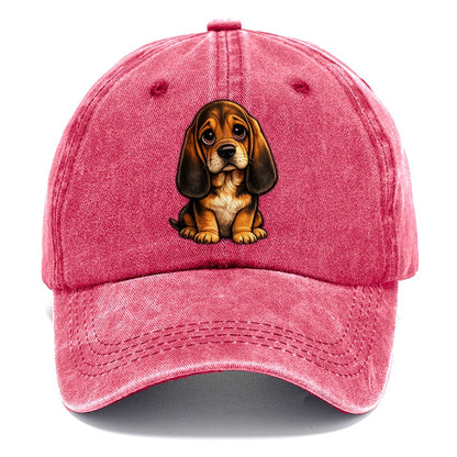 Bloodhound Sitting Sweetheart Classic Cap – Pomegranate Blush