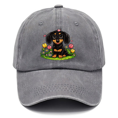 Dachshund Spring Flowers Classic Cap – Urban Haze