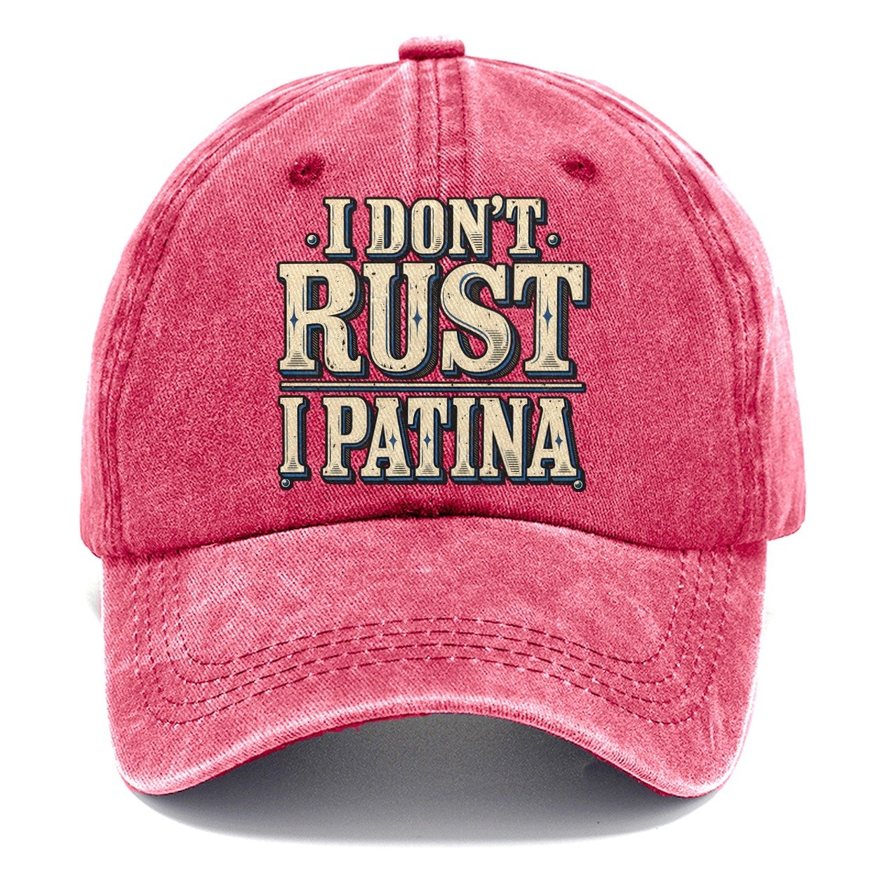 I Don T Rust I Patina American Wit Classic Cap – Pomegranate Blush