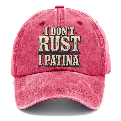I Don T Rust I Patina American Wit Classic Cap – Pomegranate Blush