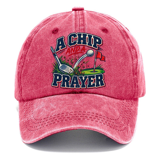 A Chip And A Prayer Golf Life Classic Cap – Pomegranate Blush