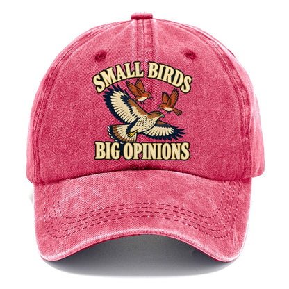 Small Birds Big Opinions Birdwatching Classic Cap – Pomegranate Blush