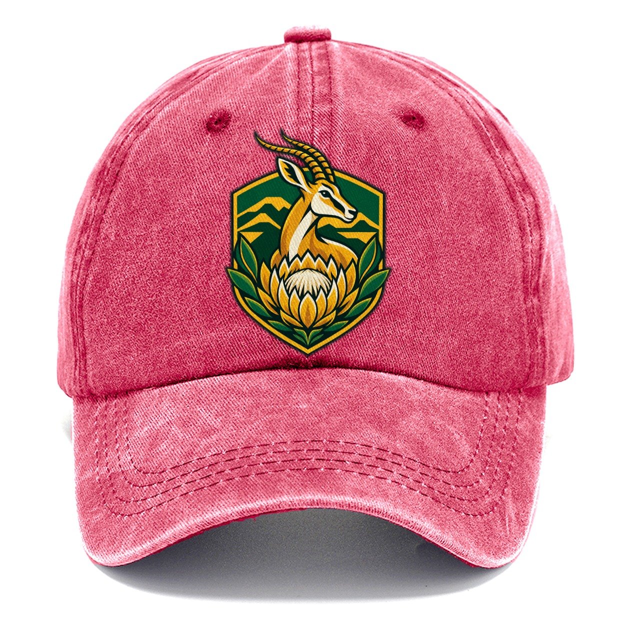 South Africa Minimal Emblem Country Logos Classic Cap – Pomegranate Blush