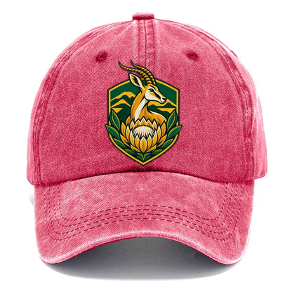 South Africa Minimal Emblem Country Logos Classic Cap – Pomegranate Blush