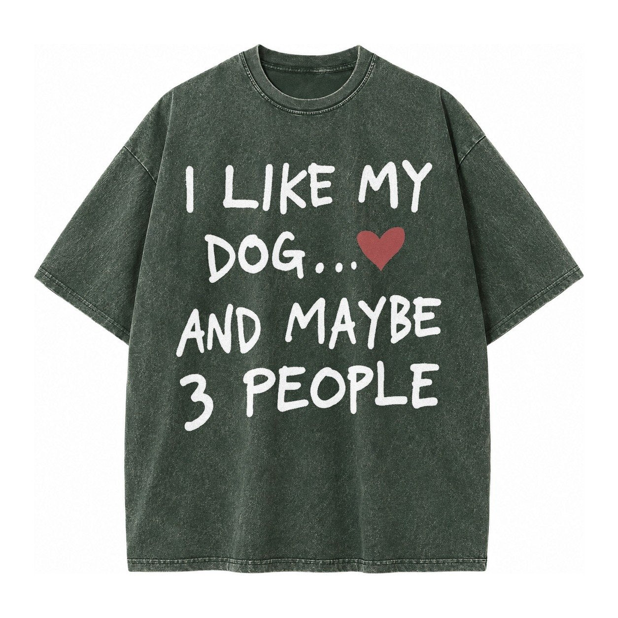 Dog Maybe 3 People Vintage T-shirt – Forest Mist