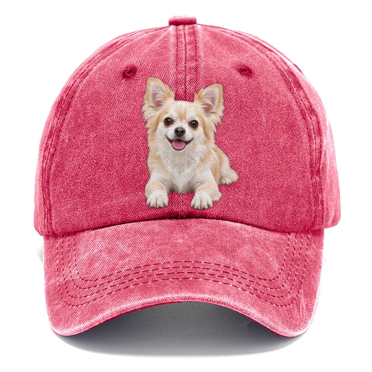 Chihuahua Lying Down Top Breeds Classic Cap – Pomegranate Blush