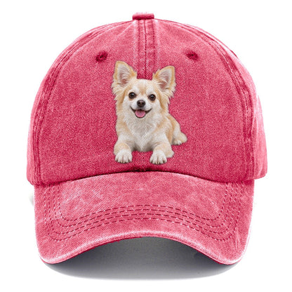 Chihuahua Lying Down Top Breeds Classic Cap – Pomegranate Blush