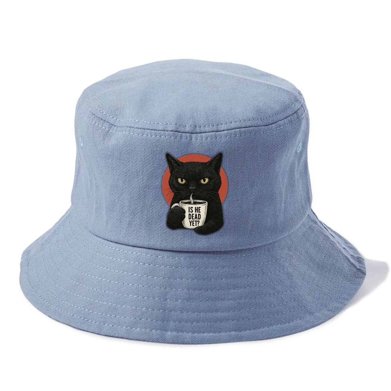 Is He Dead Yet Cat Bucket Hat – Summer Sky