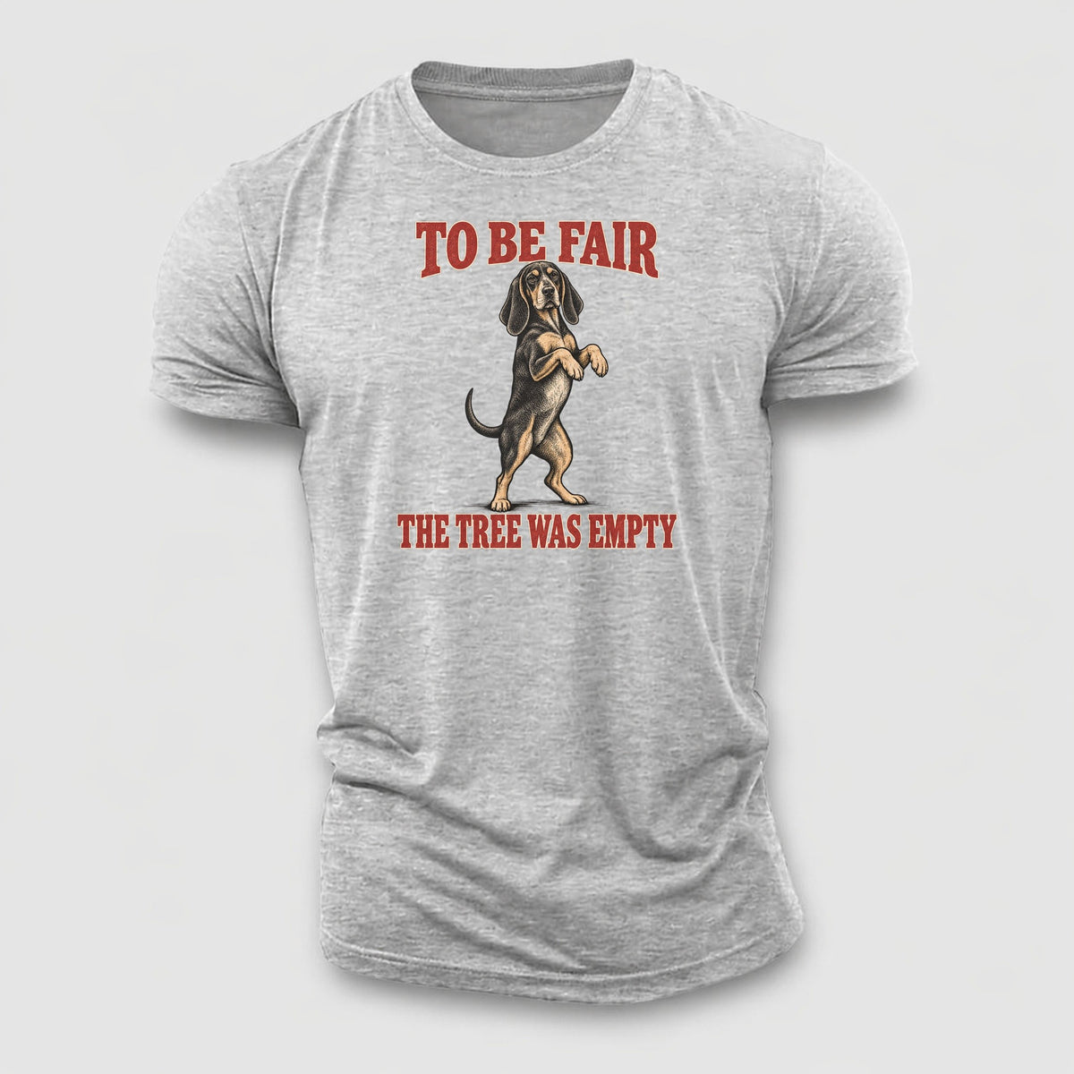 Black And Tan Coonhound Dog Declarations Cotton T-Shirt – Sport Grey