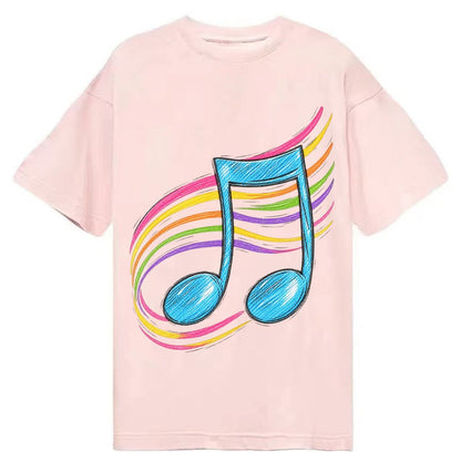 Musical Notes Headwear Classic T-shirt – Pink