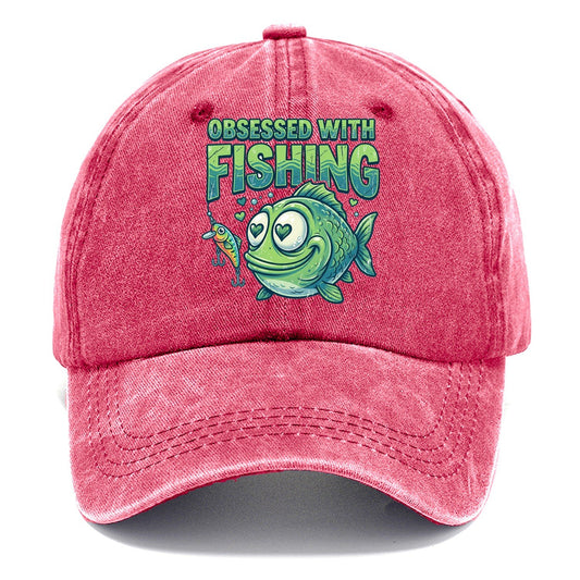 Obsessed With Fishing Classic Cap – Pomegranate Blush