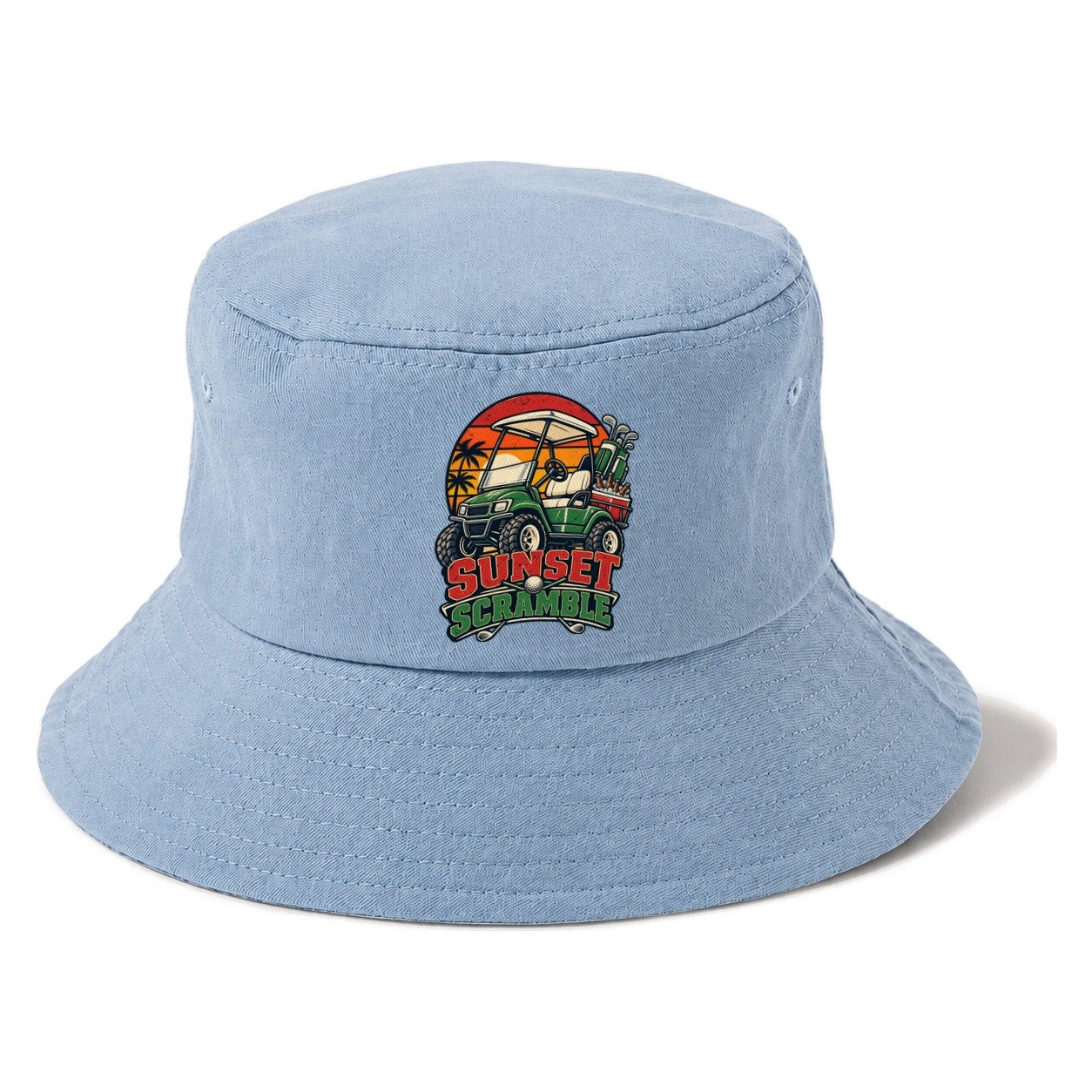 Sunset Scramble Golf Life Bucket Hat – Summer Sky