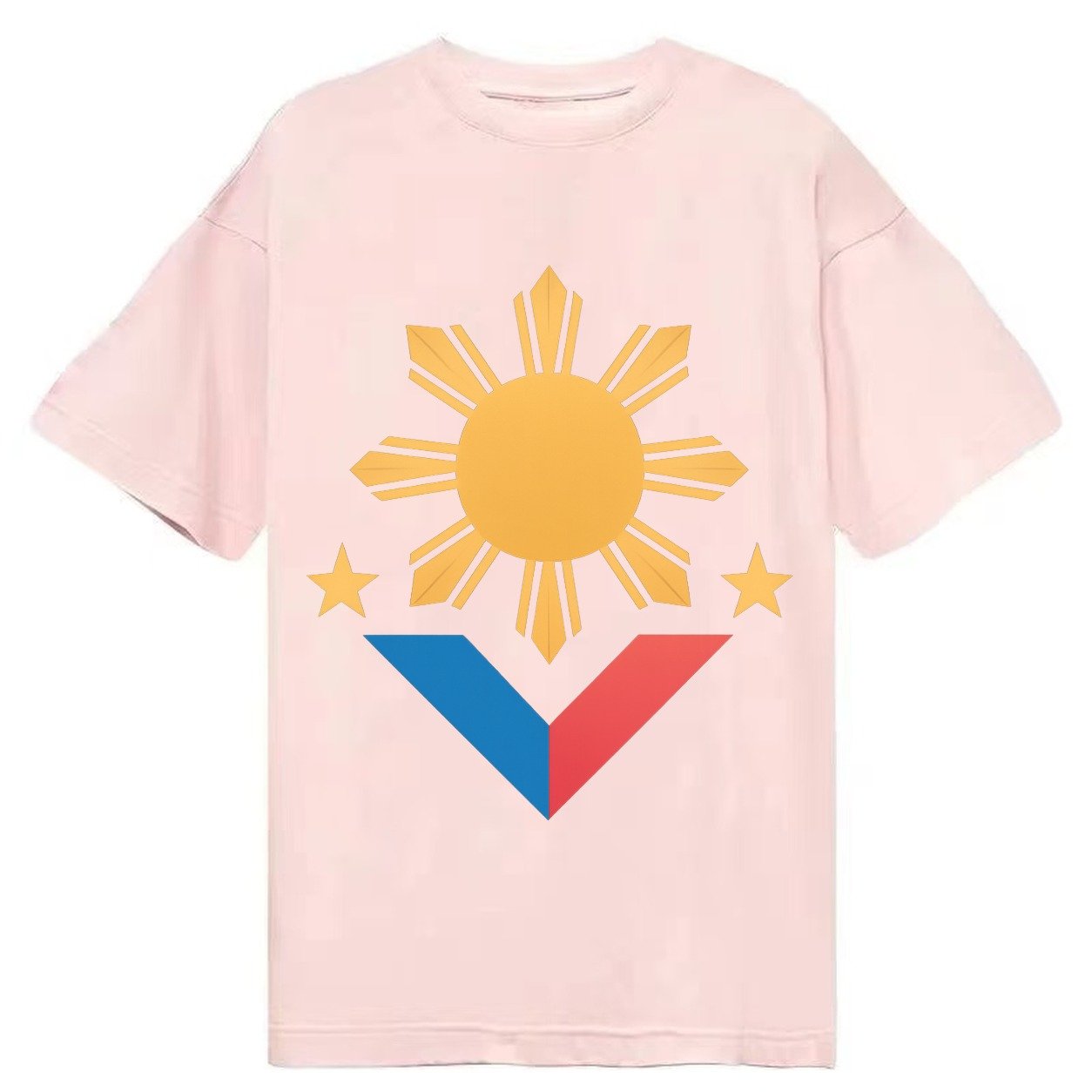 Philippines Flag Sun And Classic T-shirt – Pink