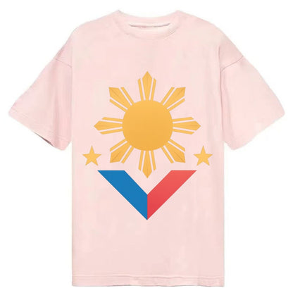 Philippines Flag Sun And Classic T-shirt – Pink