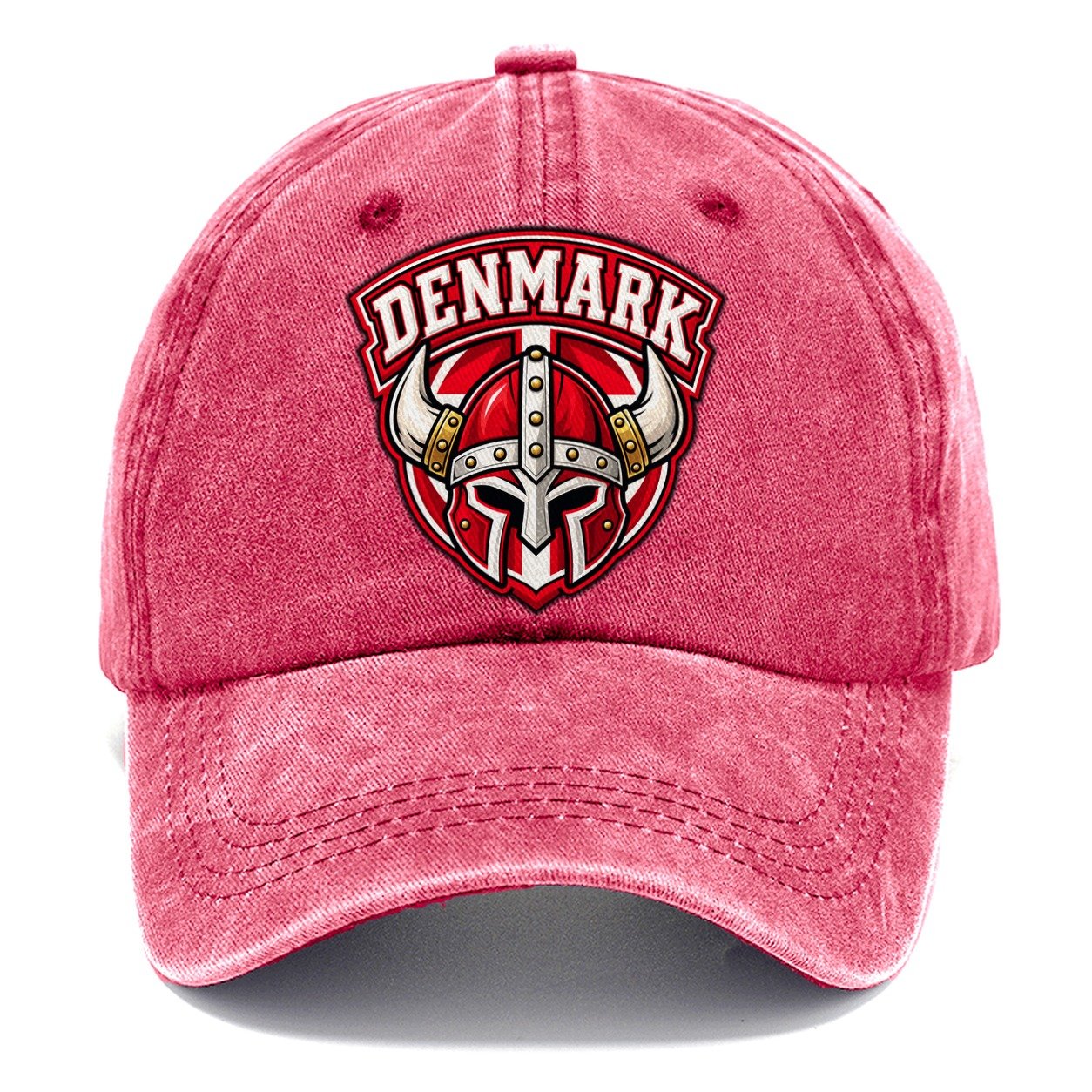 Denmark Retro Badge Country Logos Classic Cap – Pomegranate Blush