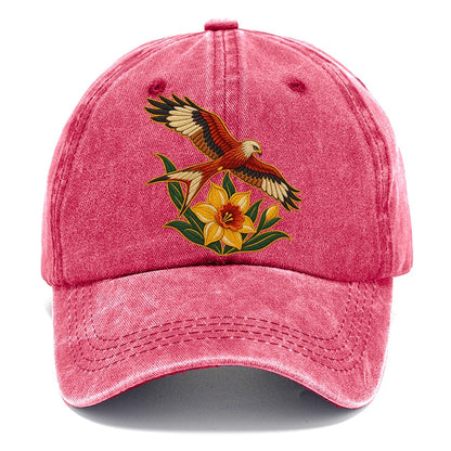Welsh Daffodil And Red Kite Uk Culture Heritage Classic Cap – Pomegranate Blush