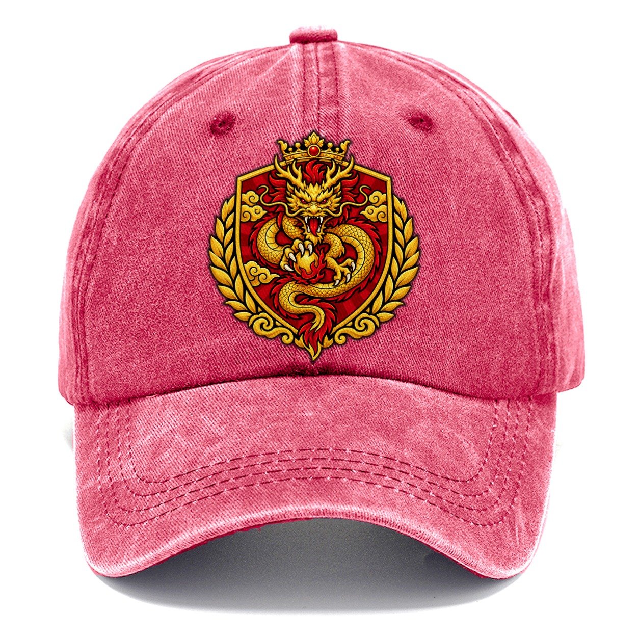 China Heraldic Crest Country Logos Classic Cap – Pomegranate Blush