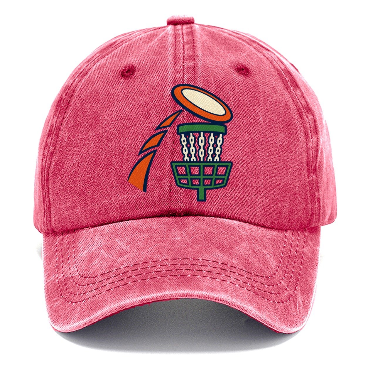 Disc Landing Arc Disc Golf Classic Cap – Pomegranate Blush