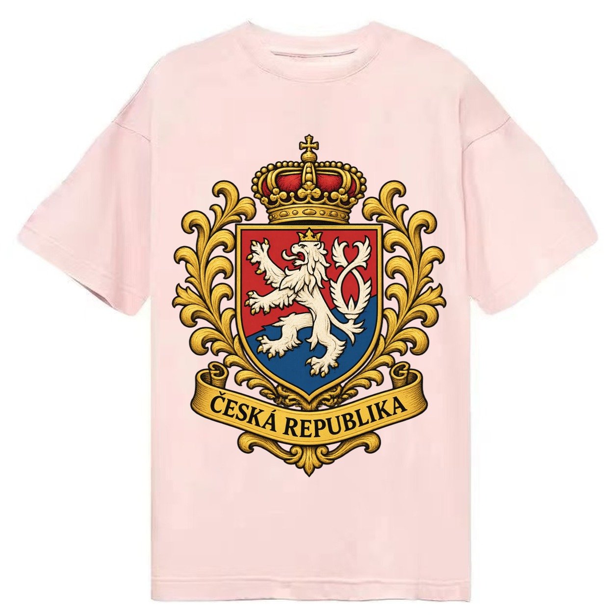 Czech Republic Lion Classic T-shirt – Pink
