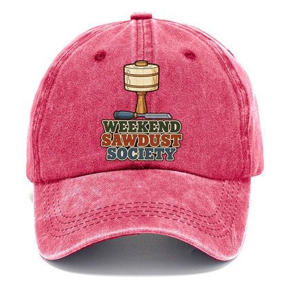 Weekend Sawdust Society Woodworking Classic Cap – Pomegranate Blush