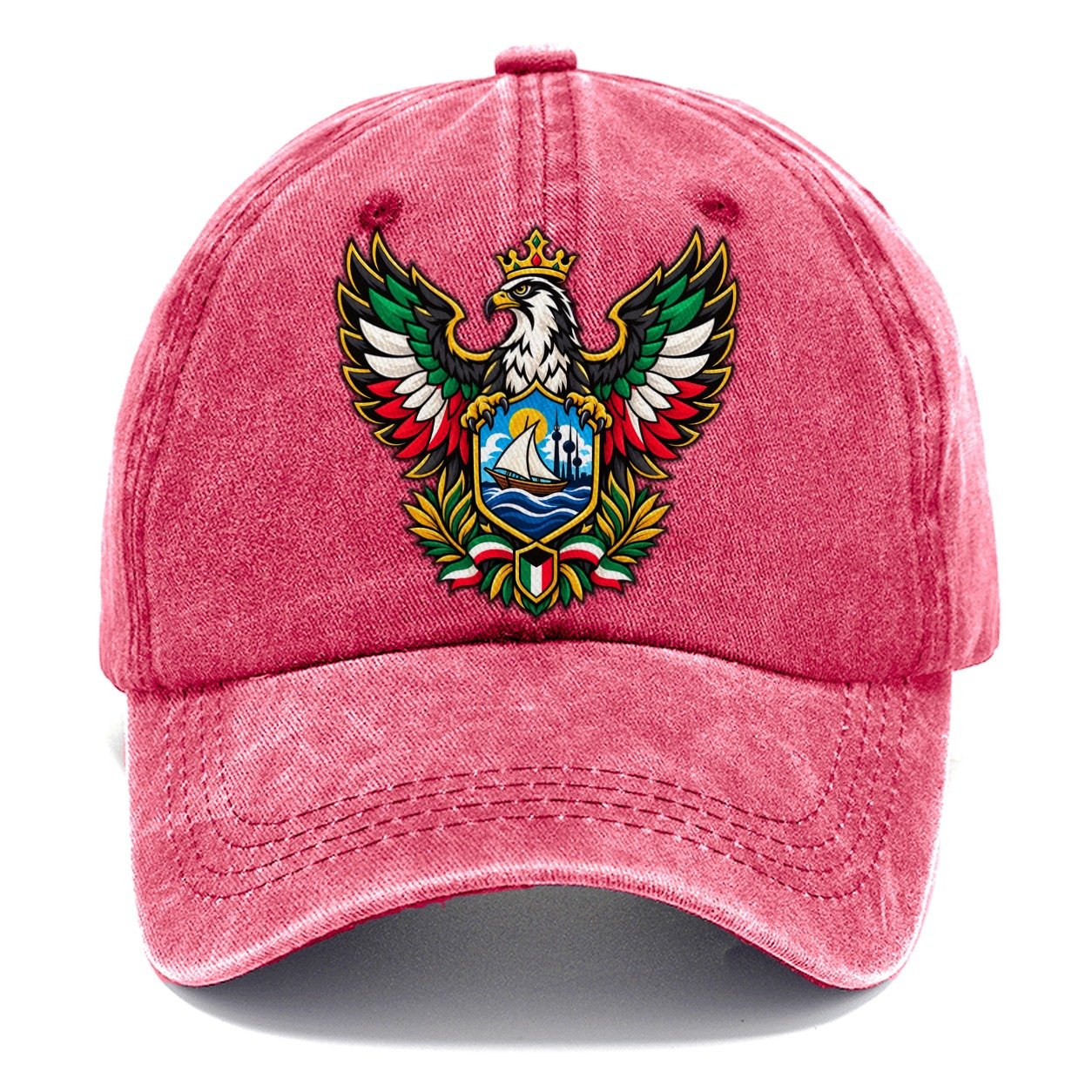 Kuwait Heraldic Crest Country Logos Classic Cap – Pomegranate Blush