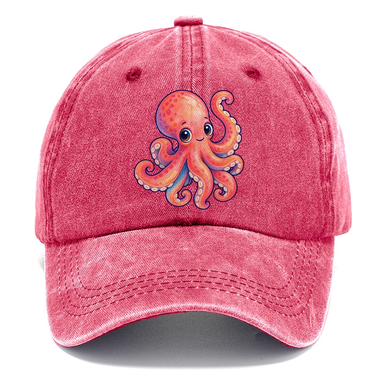 Octopus Tucked Curl Sea Sprite Classic Cap – Pomegranate Blush