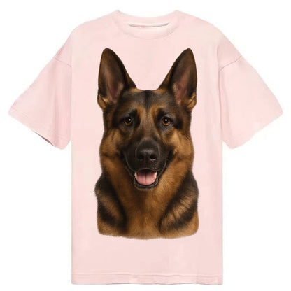 German Shepherd Portrait Classic T-shirt – Pink