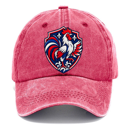 France Minimal Emblem Country Logos Classic Cap – Pomegranate Blush