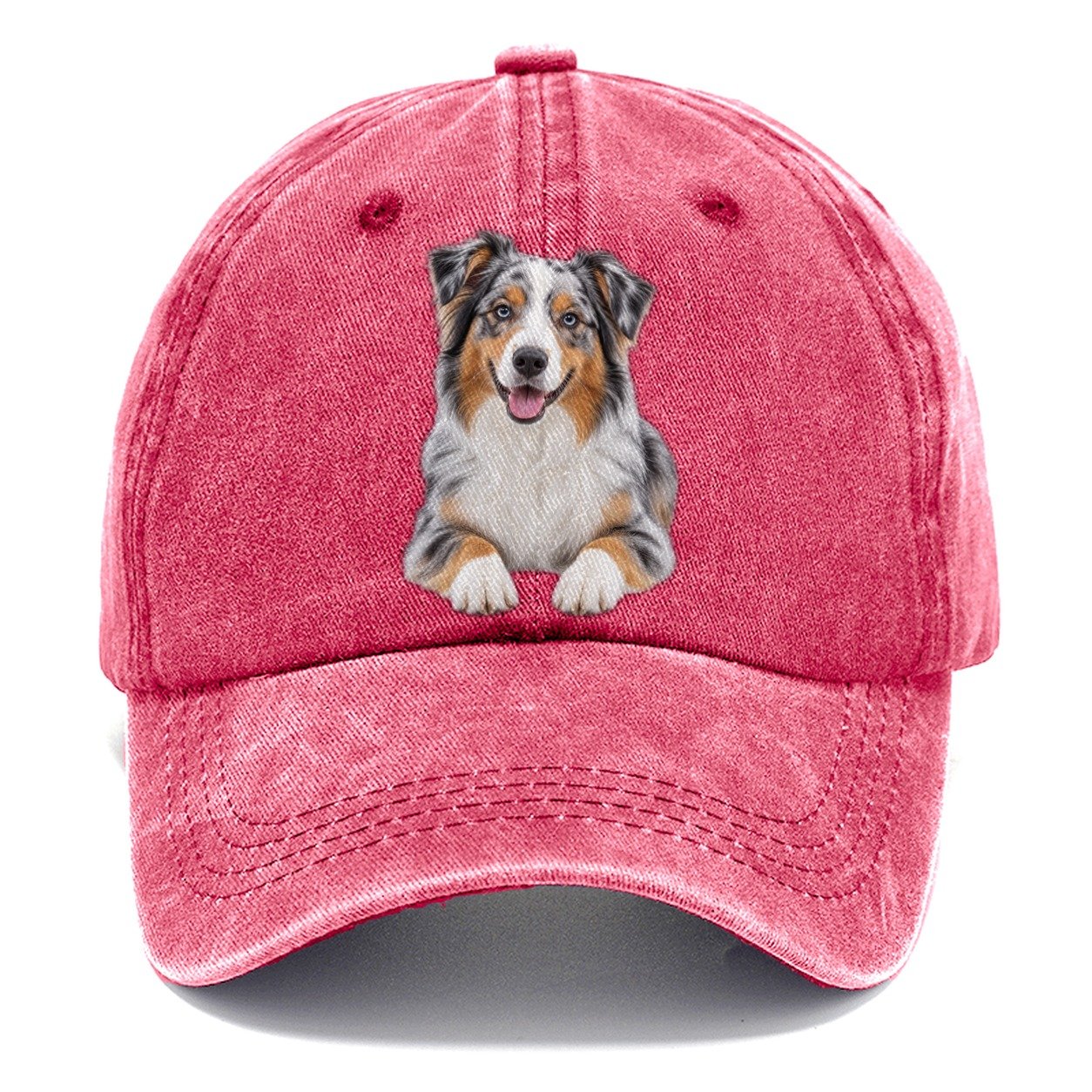 Australian Shepherd Sitting Top Breeds Classic Cap – Pomegranate Blush
