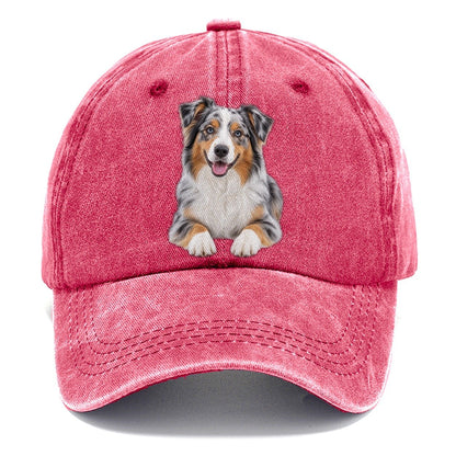 Australian Shepherd Sitting Top Breeds Classic Cap – Pomegranate Blush