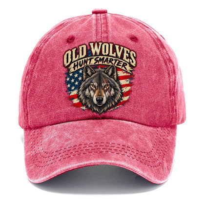 Old Wolves Hunt Smarter Old Man Strong Classic Cap – Pomegranate Blush