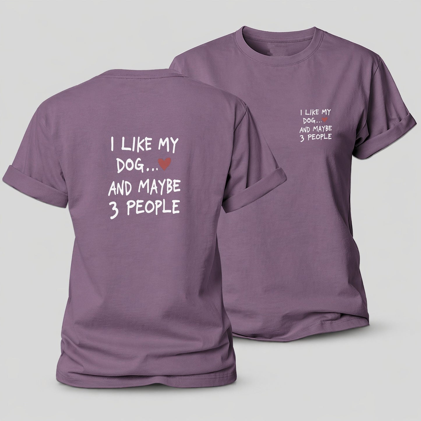 I Like My Dog And Maybe 3 People Women's Cotton T-Shirt – Purple