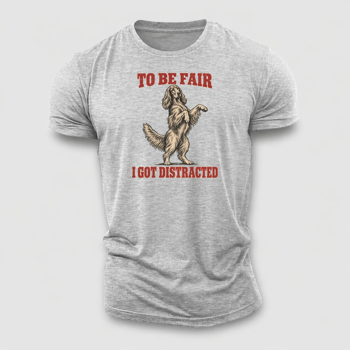 Irish Setter Dog Declarations Cotton T-Shirt – Sport Grey