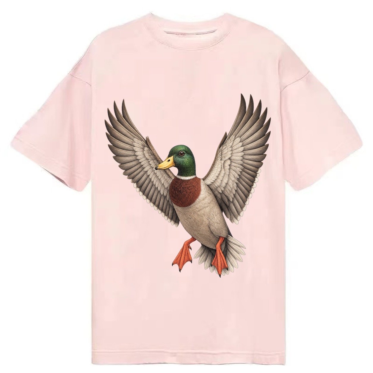 Mallard In Flight Classic T-shirt – Pink