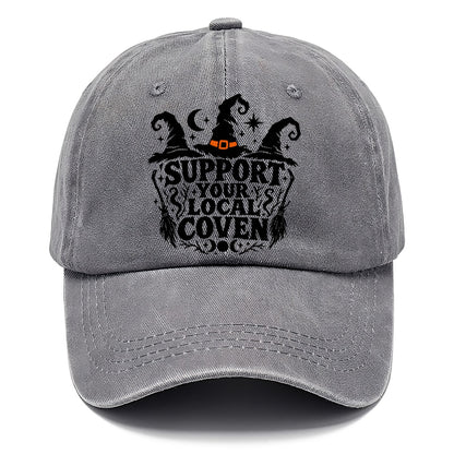 Support Your Local Coven Slogan Witch Magic Classic Cap – Urban Haze