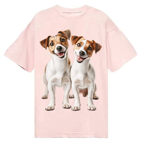 Two Jack Russels Classic T-shirt – Pink