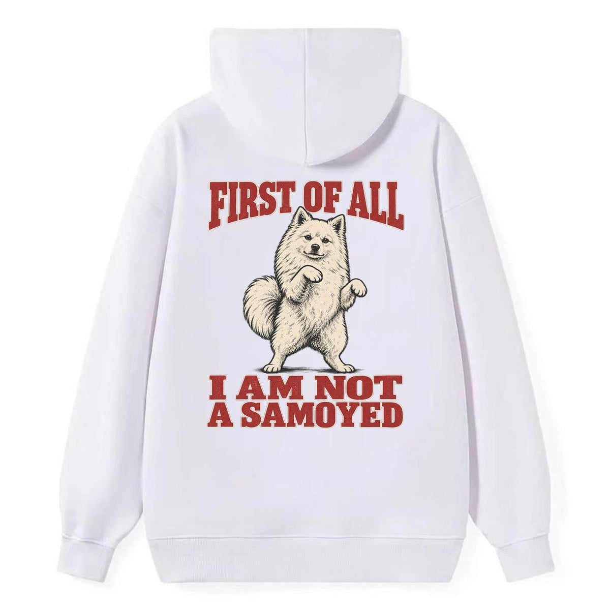 American Eskimo Dog Dog Declarations Classic Pullover Hoodie – White
