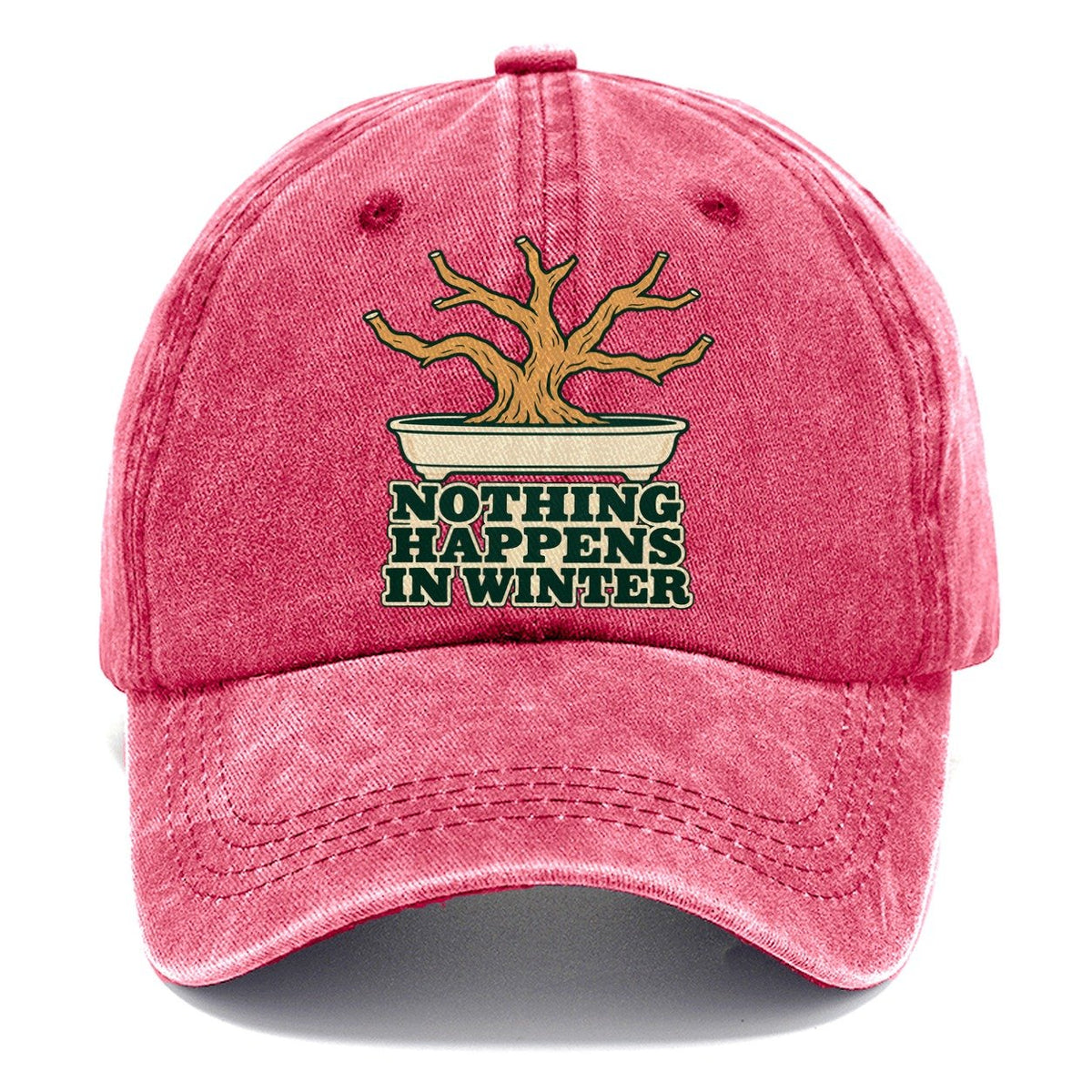 Nothing Happens In Winter Bonsai Classic Cap – Pomegranate Blush