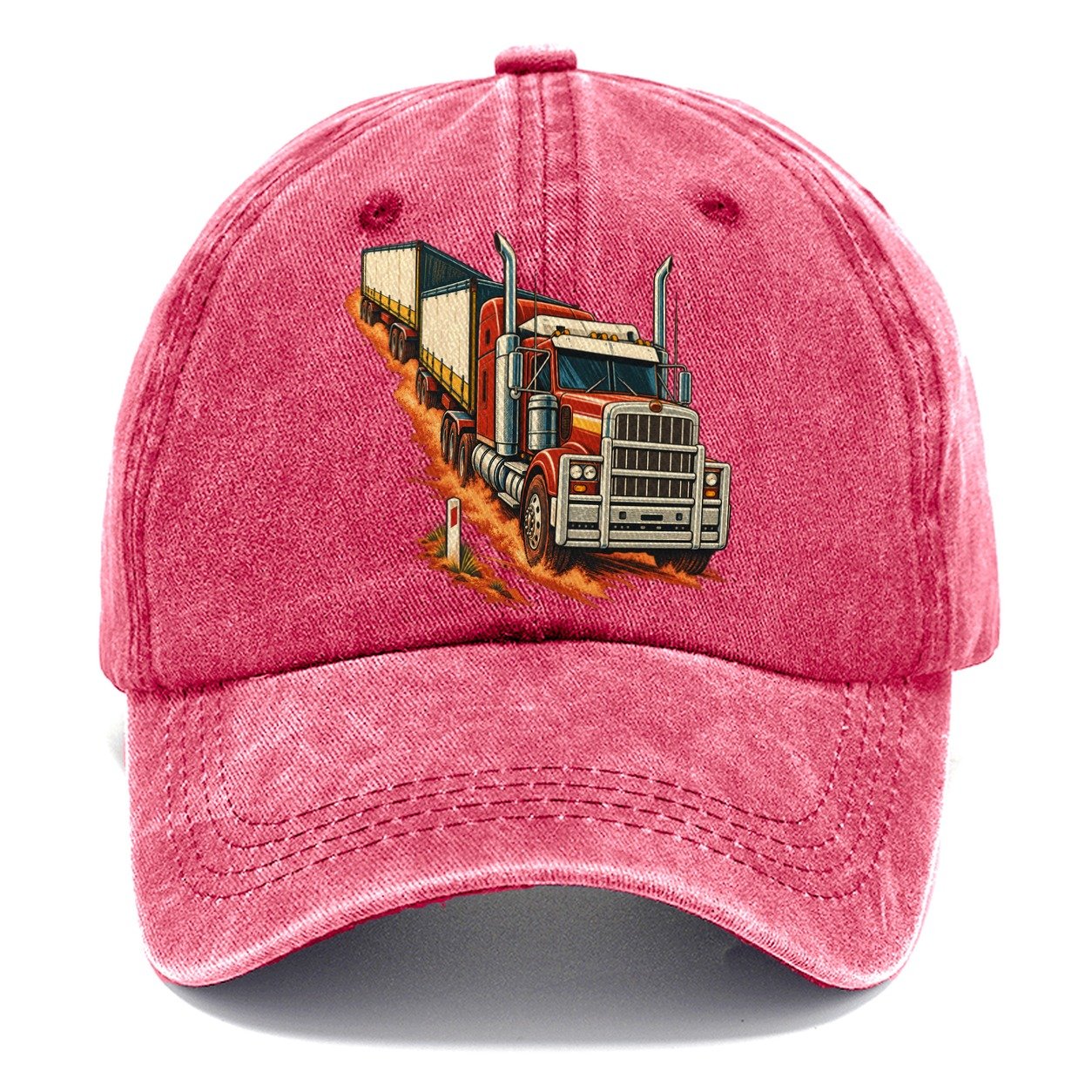 Generic Road Train And Red Dust Marker Australia Cultural Icons Classic Cap – Pomegranate Blush