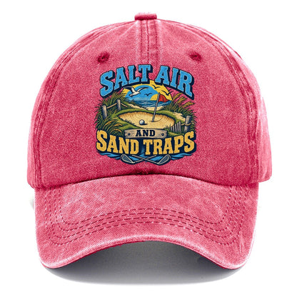 Salt Air And Sand Traps Golf Life Classic Cap – Pomegranate Blush
