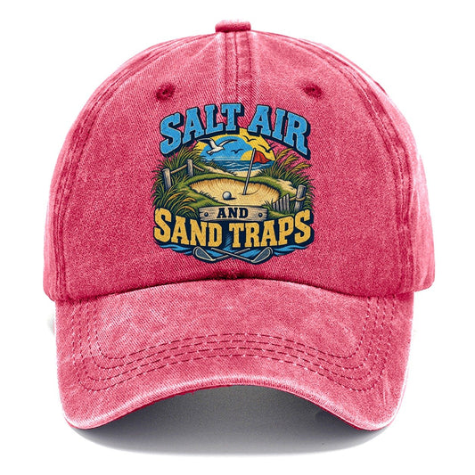 Salt Air And Sand Traps Golf Life Classic Cap – Pomegranate Blush