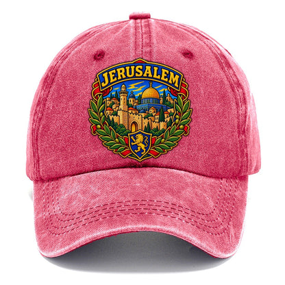 Skyline With Jerusalem Arc Jerusalem Classic Cap – Pomegranate Blush