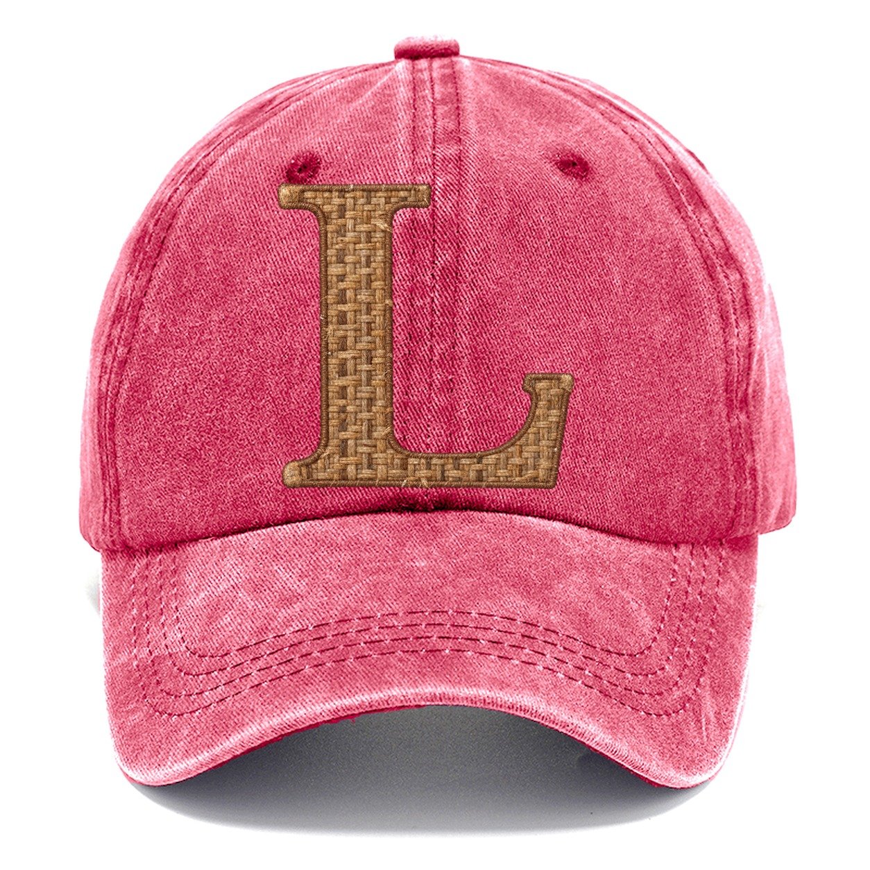 Woven Tweed L Monogram Classic Cap – Pomegranate Blush