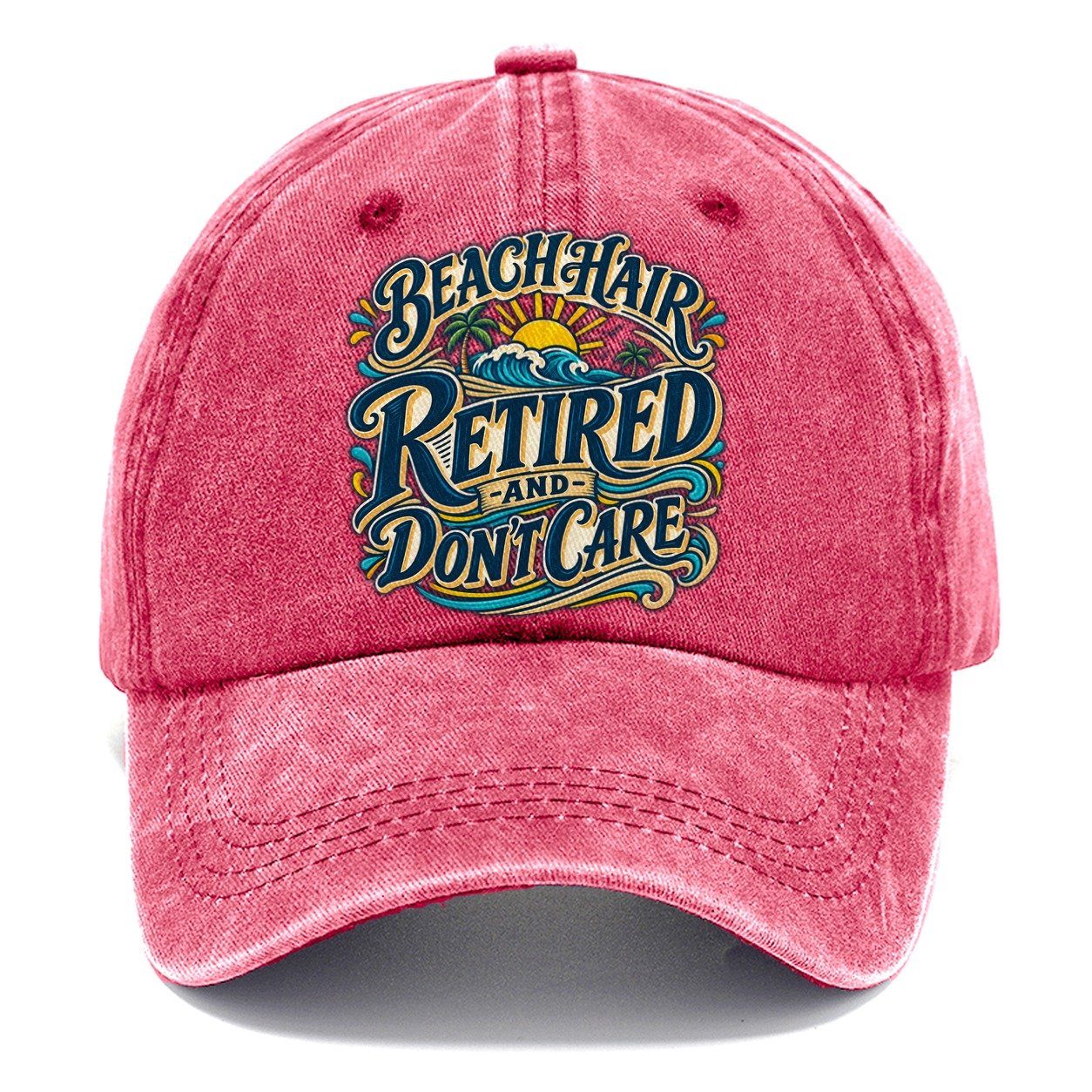 Beach Hair Retired And Don T Care Retired Living Classic Cap – Pomegranate Blush