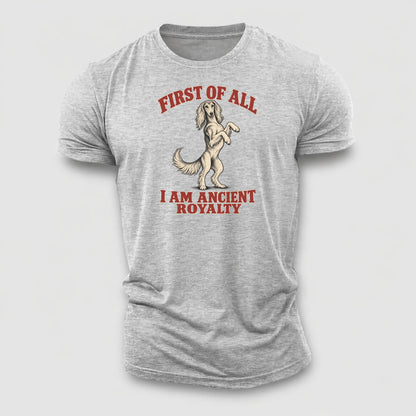 Saluki Dog Declarations Cotton T-Shirt – Sport Grey