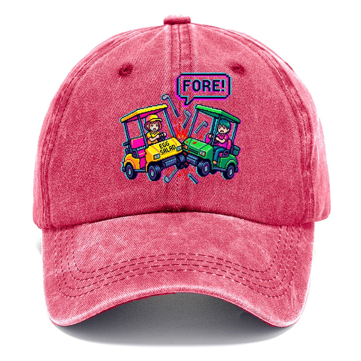Fore Egg Salad Golf Classic Cap – Pomegranate Blush