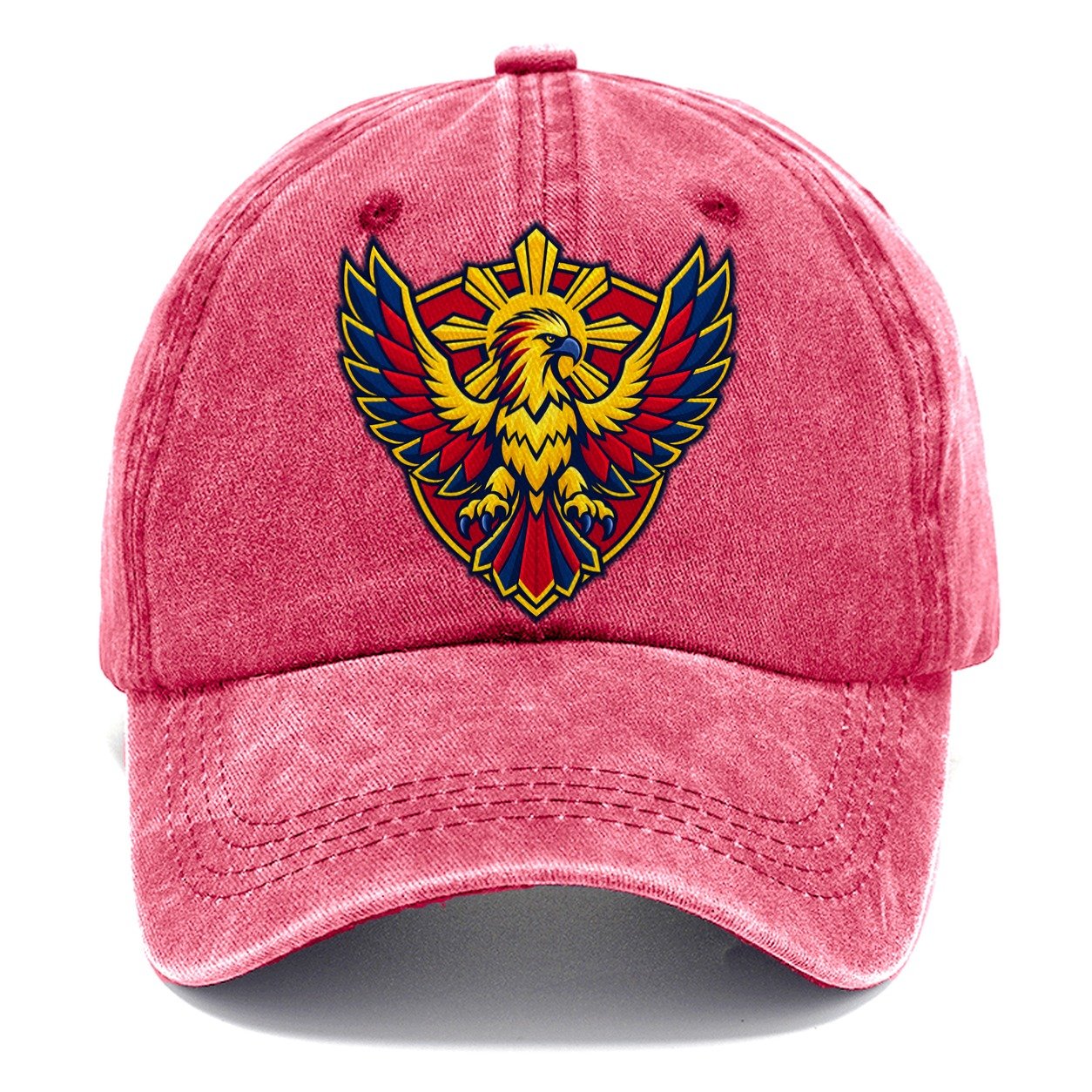Philippines Minimal Emblem Country Logos Classic Cap – Pomegranate Blush