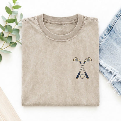 Golf Clubs Symbol Emblems Left Chest Vintage T-shirt – Off White