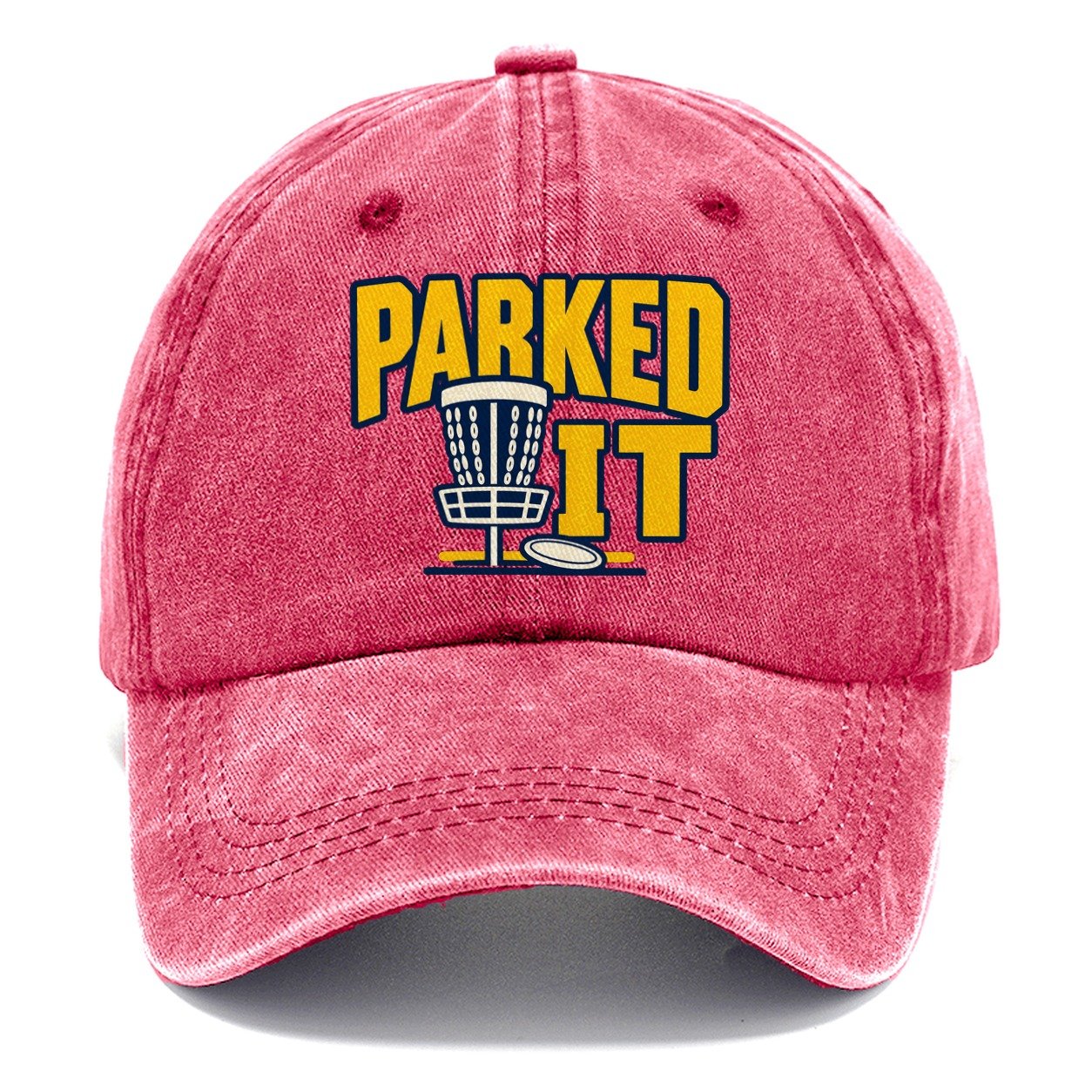 Parked It Disc Golf Classic Cap – Pomegranate Blush